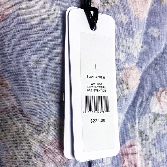 Sexy Summery WeWoreWhat Blanca Floral & Periwinkle Puff-Sleeve Wrap Mini Dress - Picture 7 of 12